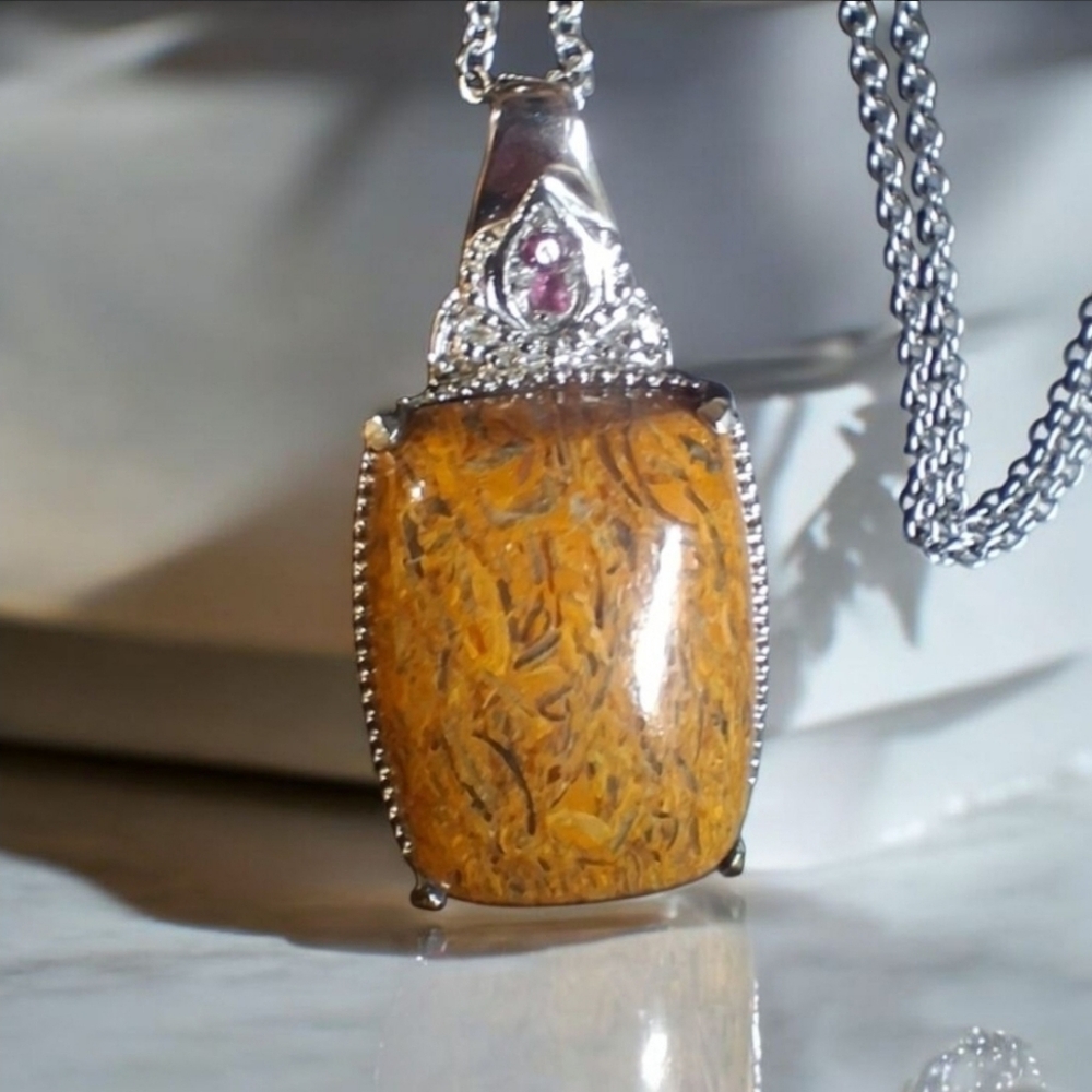 Miriam Jasper Stainless Steel Magnetic Closure Necklace